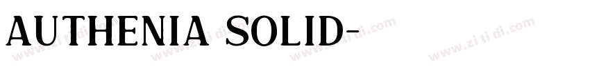 Authenia Solid字体转换